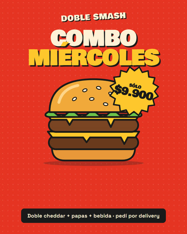 Combo de una hamburguesería