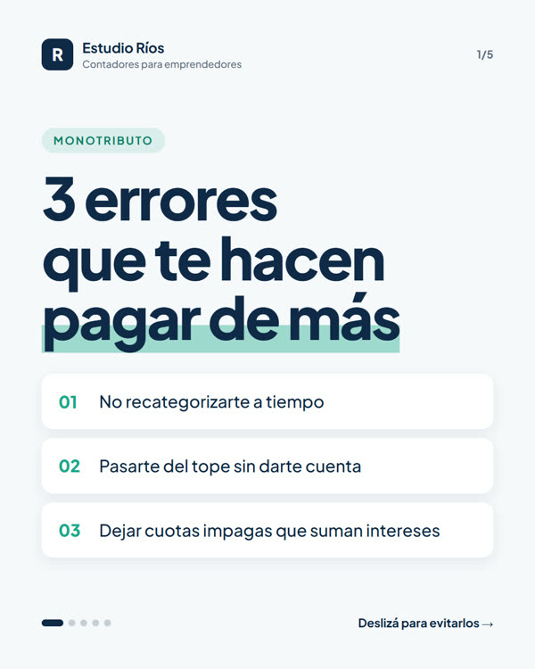 Portada de carrusel para un estudio contable