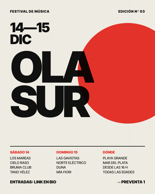 Póster de un festival de música
